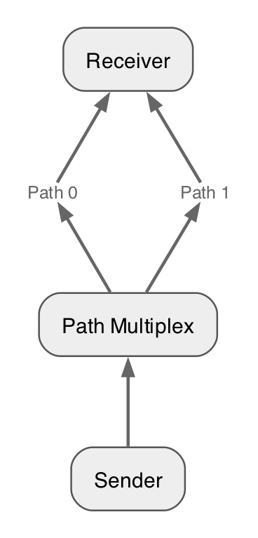 A single-flow multi-path scenario